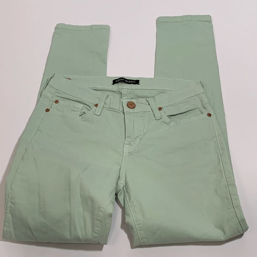Angry Rabbit Skinny Green Denim Jean - Picture 7 of 8